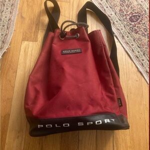 Polo by Ralph Lauren Red and Black Backpack